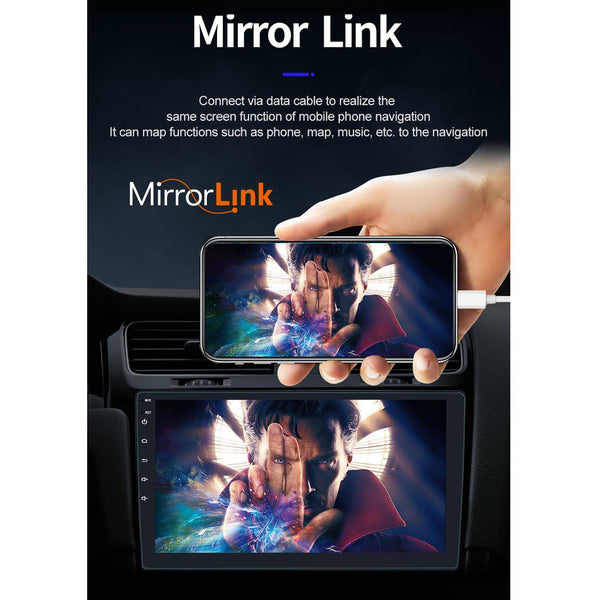 S-9101 10.1 inch HD Screen Car Android Player GPS Navigation Bluetooth Touch Radio, Support Mirror Link & FM & WIFI & Steering Wheel Control, Style:Standard Version+Carplay