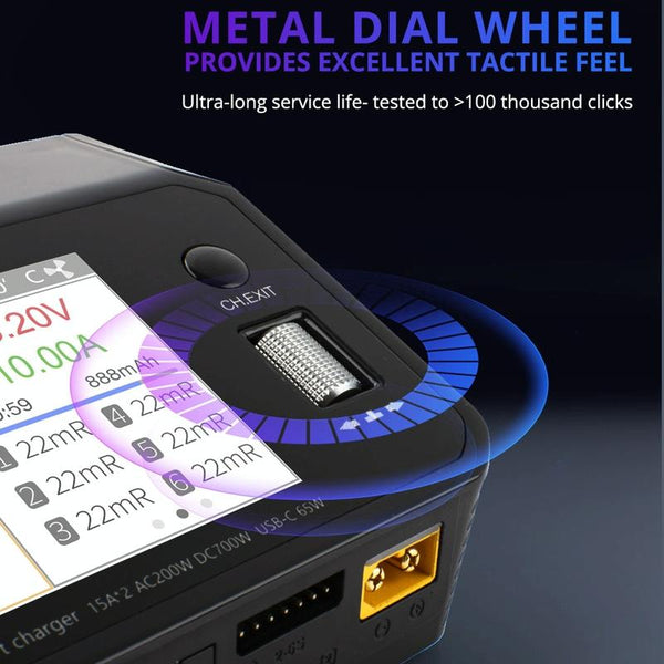 ToolkitRC M6DAC Dual Way Aeromodelling Drone Li-Po Battery Balance Charger(EU Plug)