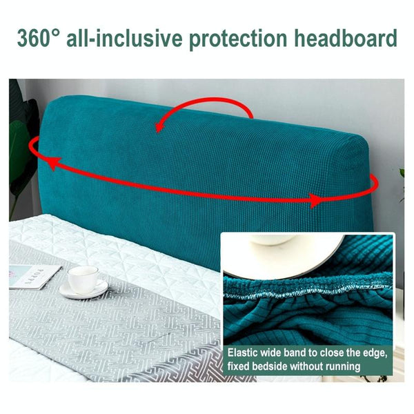 Polar Fleece Elastic Full Covered Headboard Dust Cover, Size:150cm(Amber Brown)