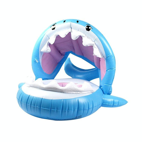 PVC Inflatable Childrens Swimming Ring Play Water Toys Inflatable Shark Shade Seat, Size:95 x 78 x 70cm