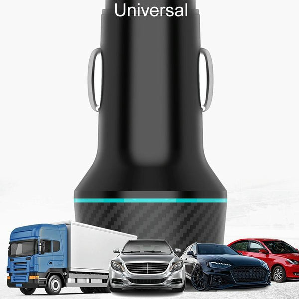 QIAKEY Dual Fast Charging Charger One To Two Cigarette Lighter, Size: TH229 95W(Black)