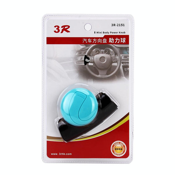 3R-2151 Car Auto Universal Steering Wheel Spinner Knob Auxiliary Booster Aid Control Handle Car Steering Wheel Booster Wheel Strengthener Auto Spinner Knob Ball(Blue)