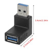 USB 3.0 AM to USB 3.0 AF Adapter(Black)