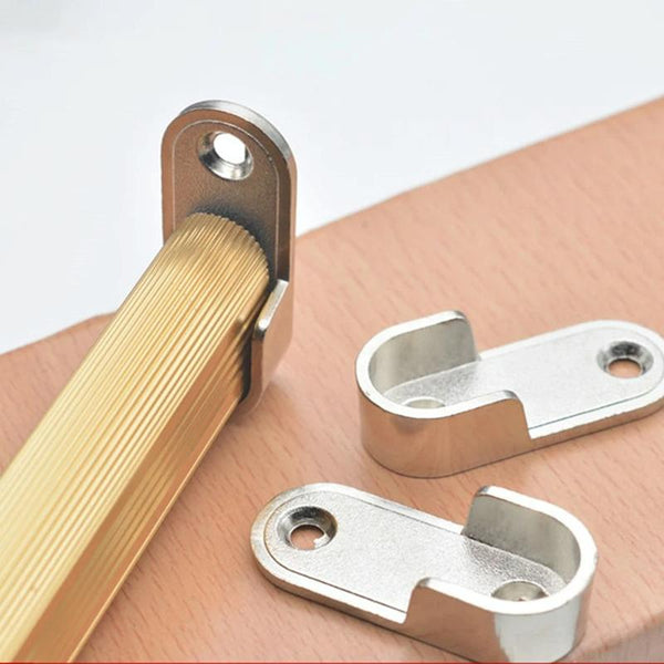2pcs Wardrobe Closet Rod End Support Bracket Alloy Holder Hardware Furniture Accessories, Style: Thickened