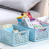 Plastic Storage Basket Desktop Sundry Organizer Frame Toys Kitchen Snacks Storage Box, Style: Deep Small White