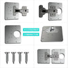 2 Sets Stainless Steel Hinge Repair Installer, Specification: 2 Repair Plates + Hinge + 16 Screws