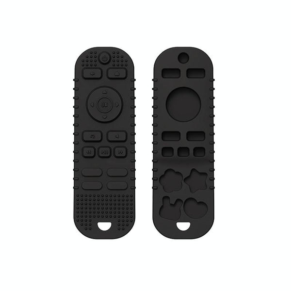 Infant Baby Silicone Remote Control  Shape Toy Teether Cute Chew Toy, Color: Monochrome Black