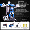 1023 4 Channels Remotely Deformed Car Toy Car(Blue)