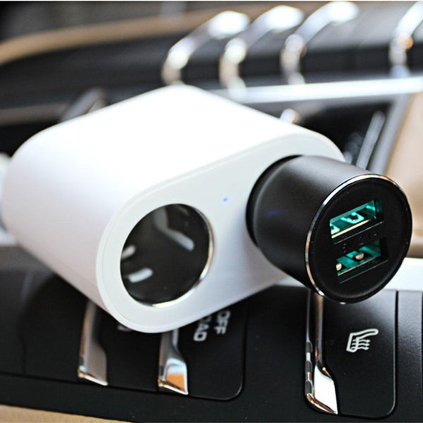 Original Xiaomi Youpin ROIDMI 2 in 1 120W 10A Car Cigarette Lighter + Dual USB Port Quick Charge Car Charger(White)