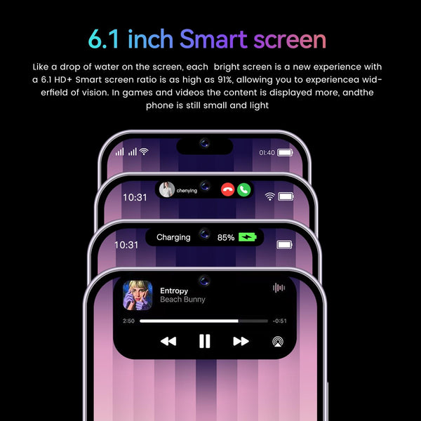 I14 Pro / N85 4G, 1GB+8GB, 6.1 inch Screen, Face Identification, Android  8.1 MTK6737 Quad Core, Network: 4G, Dual SIM(Purple)