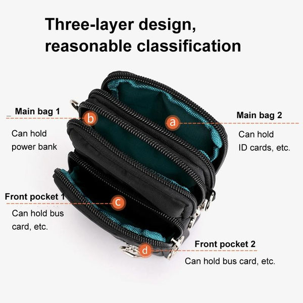 Crossbody Mobile Phone Bag Vertical Wallet Wrist Pouch With Arm Band for Women, Style: Rose Red