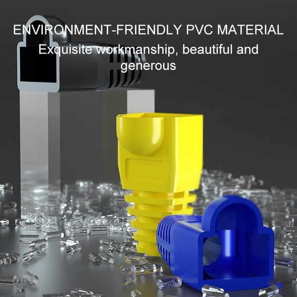 Network Cable Boots Cap Cover for RJ45, Green (500 pcs in one packaging , the price is for 500 pcs)(Blue)