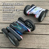 1:24 2.4G Flowering Stunt Car RC Double Deformation Remote Control Car Twisting Rotating Toy Car(White)