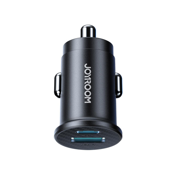 JOYROOM JR-CCN16 15W USB-A and USB-C Mini Car Charger(Black)