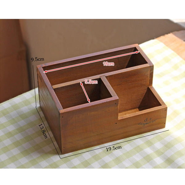 Retro Square Wooden Flower Pot Wooden Box Woody Storage Box  Multi-functional Wooden Box,Random Color Delivery