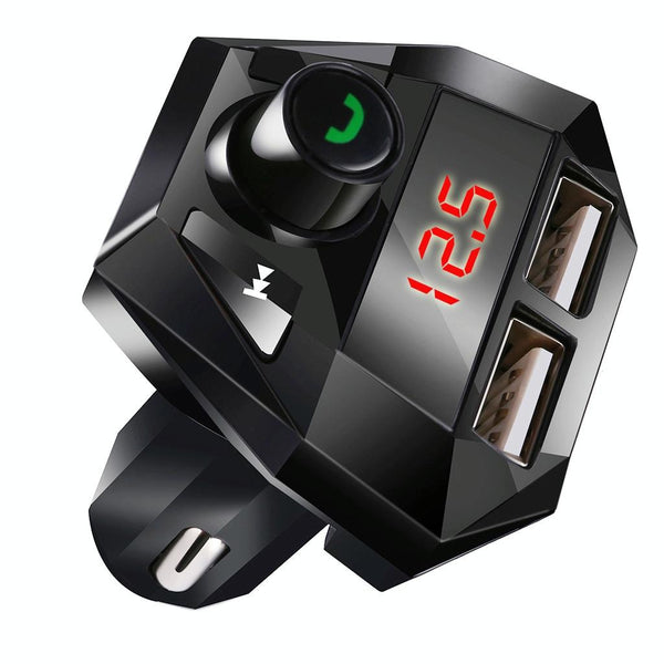 G18 Car Bluetooth Hands-Free MP3 Player Dual USB Bluetooth Charge FM Transmitter Bluetooth Receiver(Black)