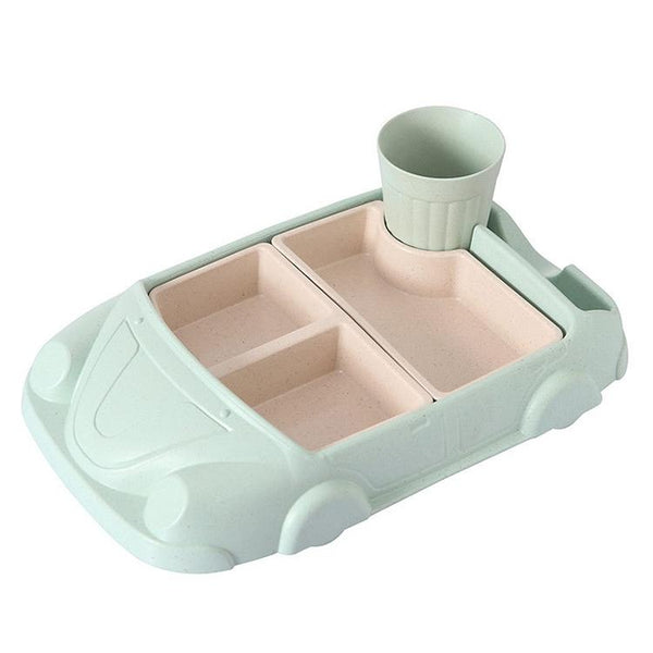 Bamboo Fiber Baby Cartoon Car Plate( Green)