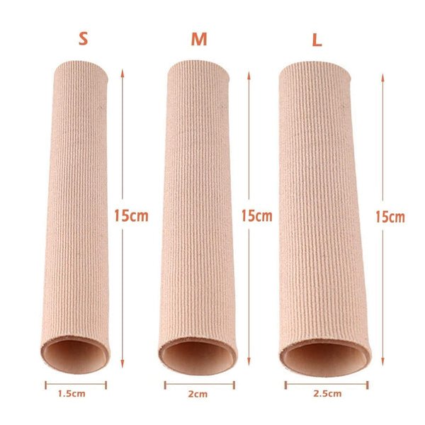 3pcs Toes Fingers Cushion Tube Sleeve Cuttable Silicone Gel Toe Pad For Corns Remover, Size: Medium 2cm