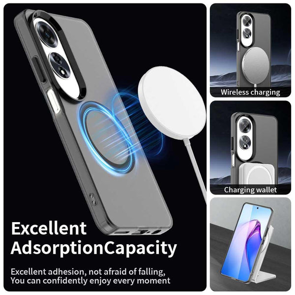 For OPPO A60 Global Candy Magsafe PC Hybrid TPU Phone Case(Black)