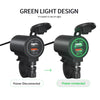 ZH-723F3 Car / Motorcycle QC3.0 Cell Phone Fast Charging Dual USB Car Charger(Green Light)