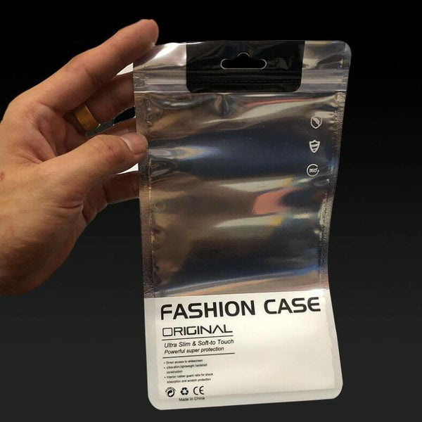 100 PCS Phone Case Packaging Bag Silver Plated Aluminum Self Sealing Bag, Specification:11x19cm(For 4.7-5 inch)