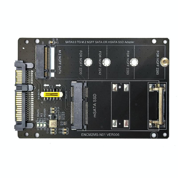 SATA 22PIN To MSATA Or M.2 NGFF SATA Card 2 In 1 SSD Converter Card Only Card