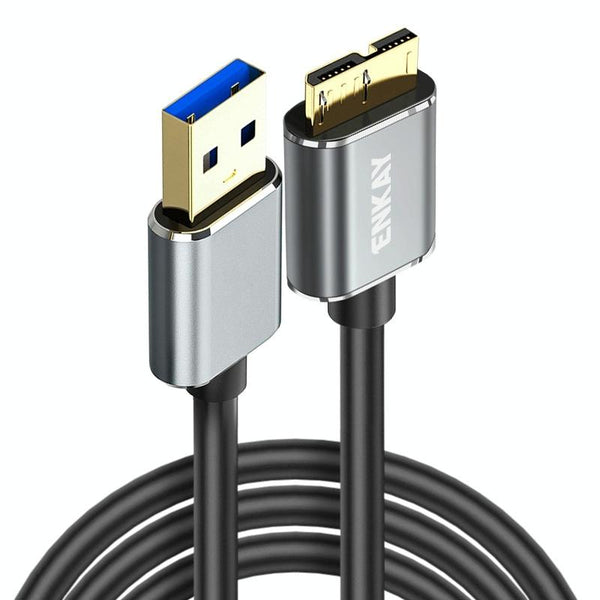 ENKAY USB 3.0 A to USB 3.0 Micro B 5Gbps Data Camera Hard Drive Cable, Length:1.5m