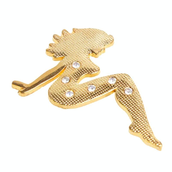 Beautiful Girl Diamond Metal Chrome Badges (Gold)