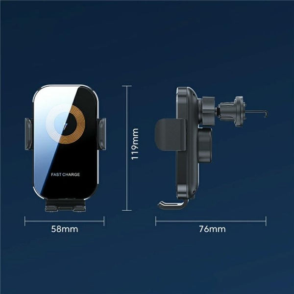 X12 Car Air Vent Touch Sensing Wireless Phone Charger Holder(Silver)