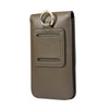 Lambskin Texture Men Phone Universal Double Lattice Waist Bag Leather Case, Size:L(Green)