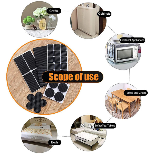 93 in 1 EVA Self Adhesive Anti Slip Furniture Leg Pads Set