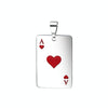 OPK 1542 Titanium Steel Men Necklace Personality Poker Pendant, Color: Red Without Chain