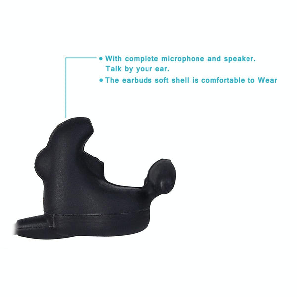 RETEVIS R-161 2 Pin Finger PTT Vibration Conduction Ear Bone Earphone Microphone for H-777/RT7/RT3/RT8