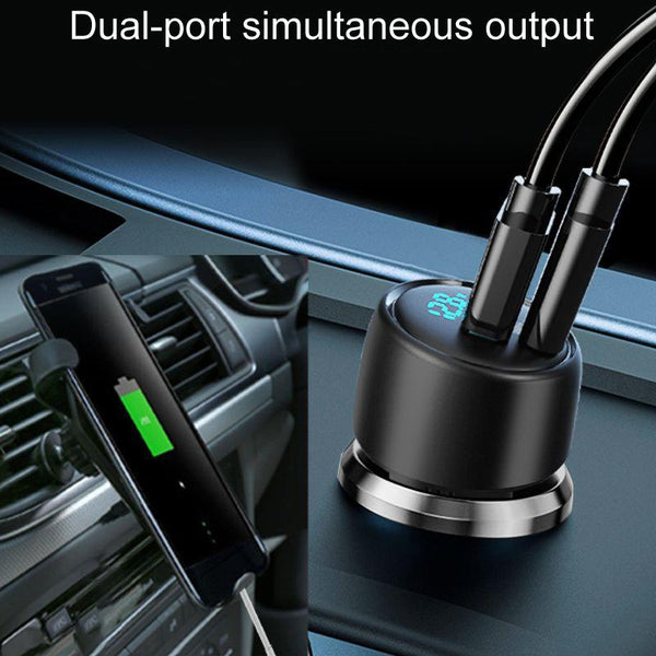 S-31 65W Dual Port A+C High Power Car Fast Charger Auto Cigarette Lighter