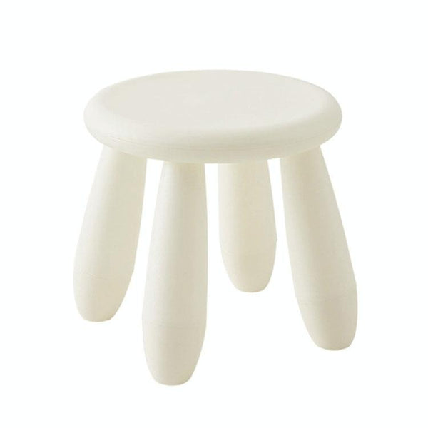 Colorful Children Stool Chair Baby Stool Plastic Kindergarten Stool(White)