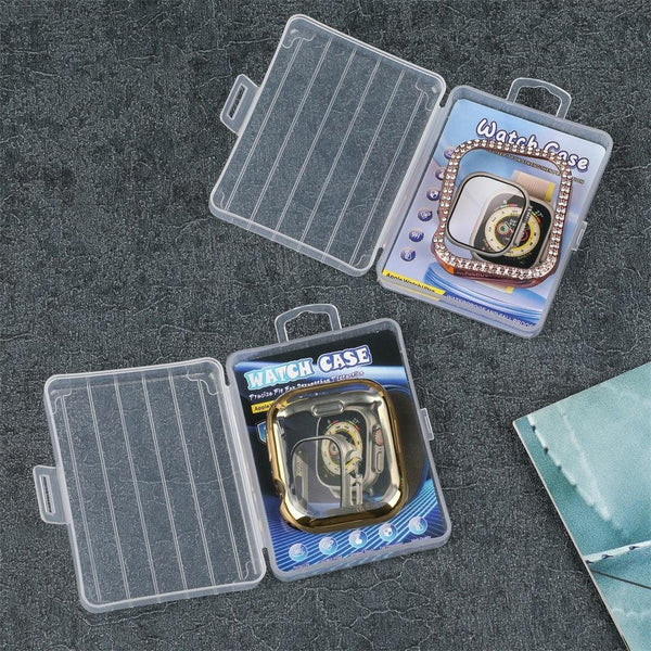 100pcs /Pack Luggage Shape Packaging Box PVC Transparent Package Box For Watch Case Lens Film, Spec: 13