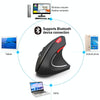 HXSJ T29 Bluetooth 3.0 Wireless Bluetooth 6-Keys 2400 DPI Adjustable Ergonomics Optical Vertical Mouse(Grey)