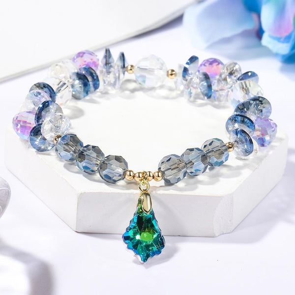 S2203-3 Violettogenic Crystal Beaded Bracelet Ladies Natural Crystal Bracelet