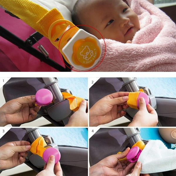 2 PCS Adjustable Length of Pram Quilt Clip