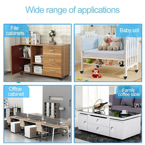 2 PCS 2 inch Furniture Cabinet Coffee Table Silent Universal Wheel