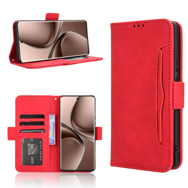 For vivo V40e 5G / iQOO Z9S 5G Skin Feel Calf Texture Card Slots Leather Phone Case(Red)