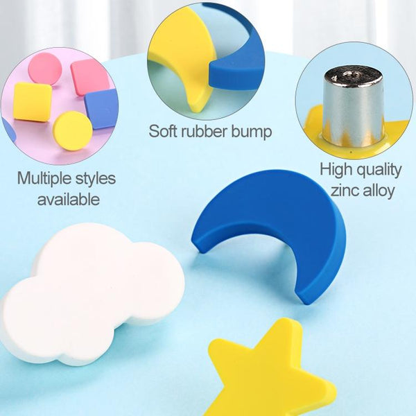 Great Blue Star Pattern Shockproof Modern Cartoon Children Drawer Cabinet Handle