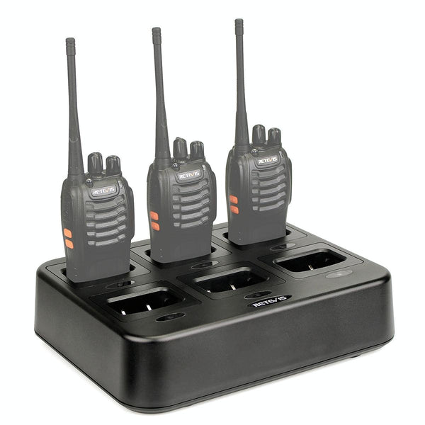 RETEVIS RTC777 Six-Way Walkie Talkie Charger for Retevis H777, US Plug