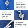 XMA003 Mosan Diamond 925 Silver Key Necklace, Chain Length: 60cm Sweater Chain