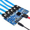 SATA2.0 3Gbps JMB321 Chip SATA Expansion Card 1 to 5 Port Riser Card
