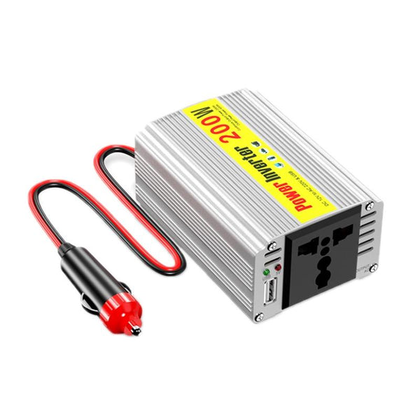 200W Modified Sine Wave Inverter Car Mobile Phone 2.1A Universal Power Supply, Specification: 12 To 110V