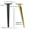 LH-ZT-0001 Cone Round Tube Furniture Support Legs, Style: Straight Cone Height 10cm(Black Gold)