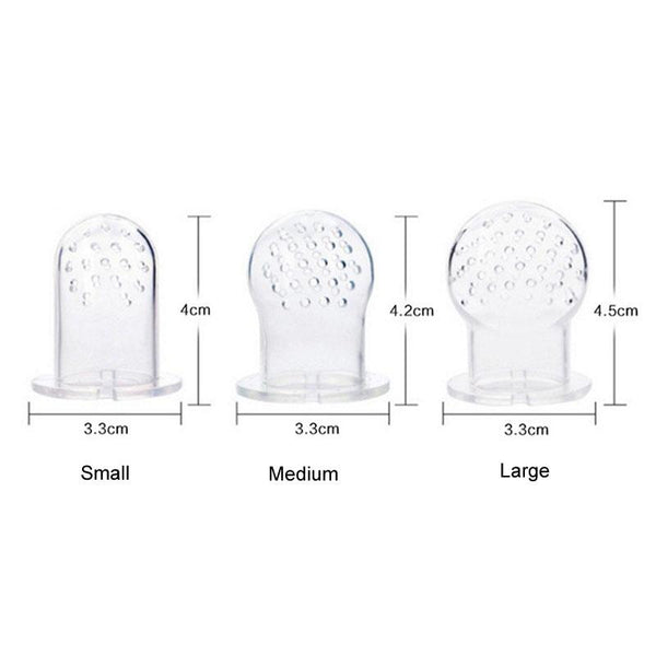 Baby Pacifier Fruit And Vegetable Auxiliary Feeder Baby Bites Feeder Nipples, Color: Medium Blue