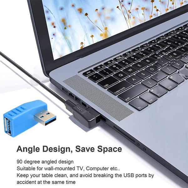 USB 3.0 AM to USB 3.0 AF Cable Adapter(Blue)