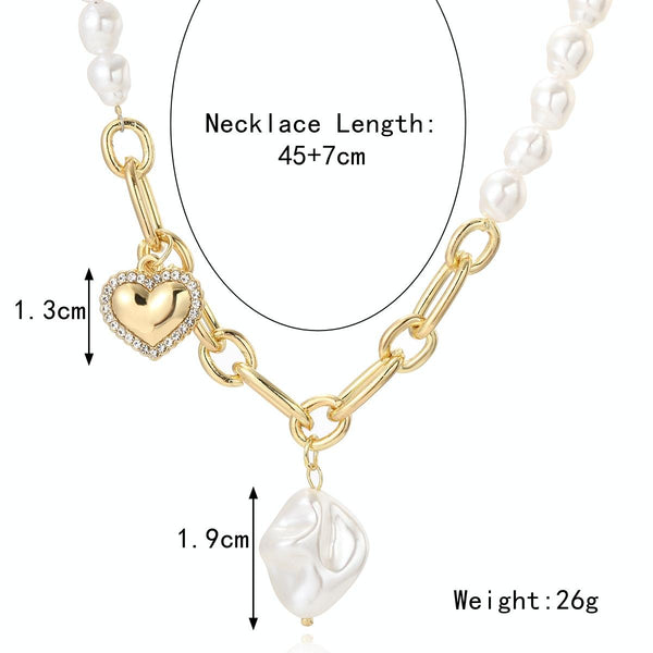 N2209-2 Light Drilling Love Ladies Temperament Necklace Collarbone Chain